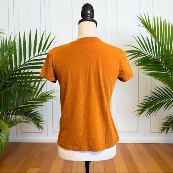 Madewell Whisper Cotton Crewneck Tee - Burnt Orange - XS - Picture 4 of 12